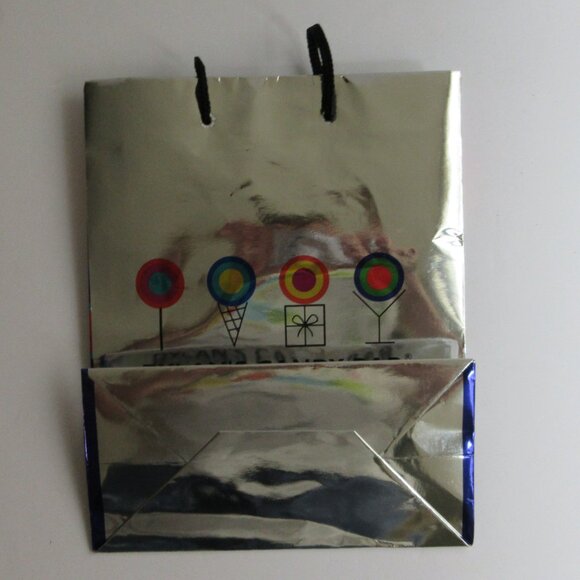 Dylan’s Candy Bar SIlver Multicolor Logo Gift Shopping Bag EMPTY 10" x 8" x 4" - Picture 9 of 12